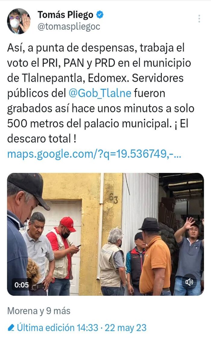 Denuncian bodega con despensas en Tlalnepantla, Edomex 