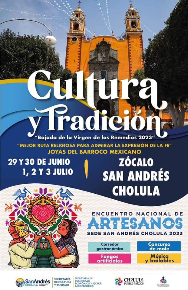 Todo listo para la feria, cultura y tradición de San Andrés Cholula 2023