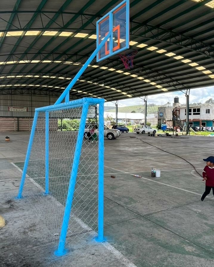 Renueva Ocoyucan cancha de usos múltiples