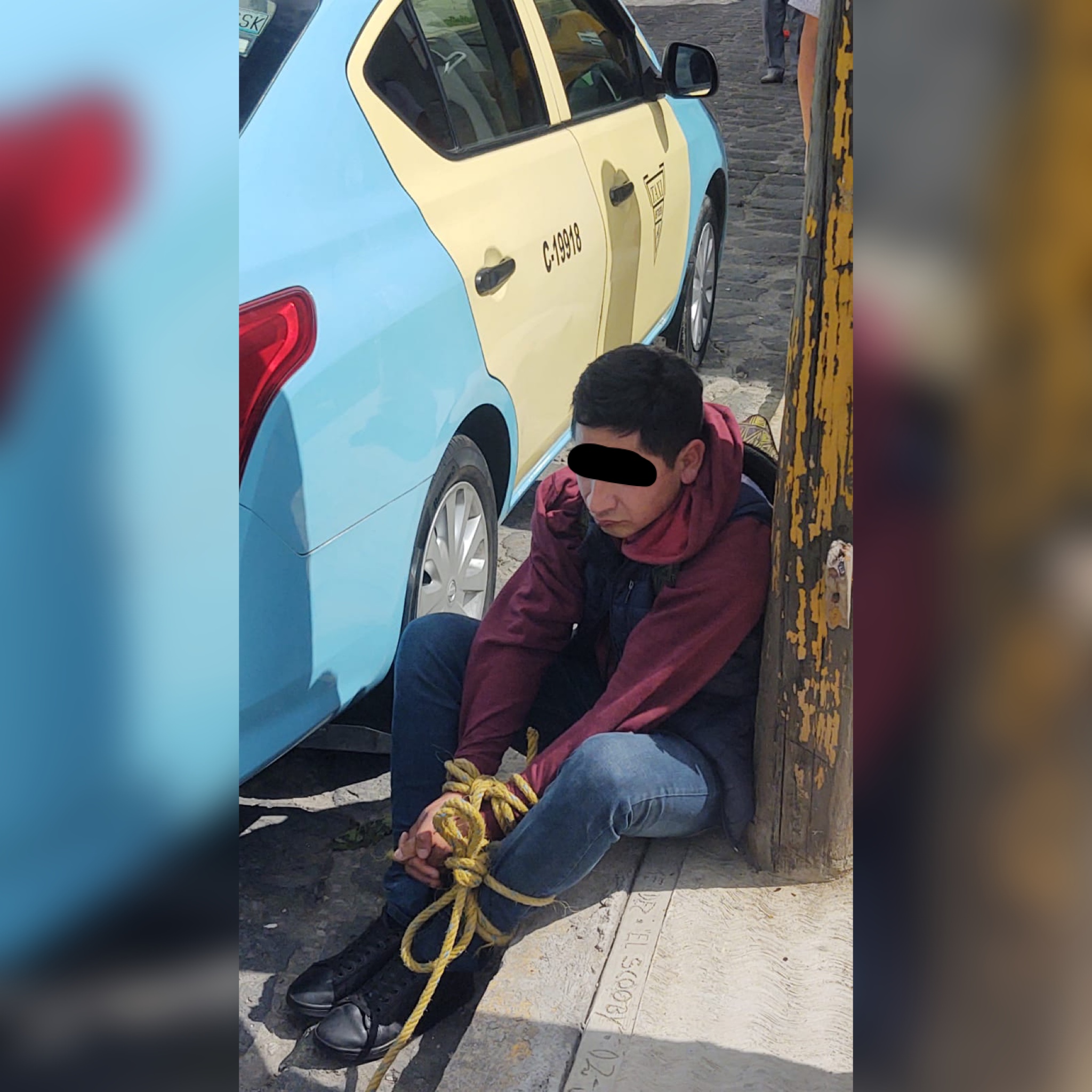 Taxistas detuvieron a presunto ladrón por estafa y robo