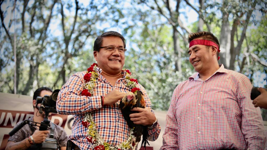 Agricultores poblanos refrendan su apoyo a Claudia Sheinbaum y Julio Huerta.