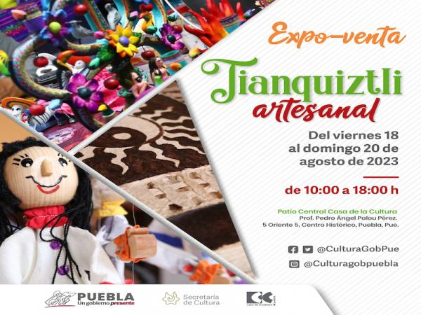 Alista gobierno estatal expo-venta artesanal en Casa de la Cultura