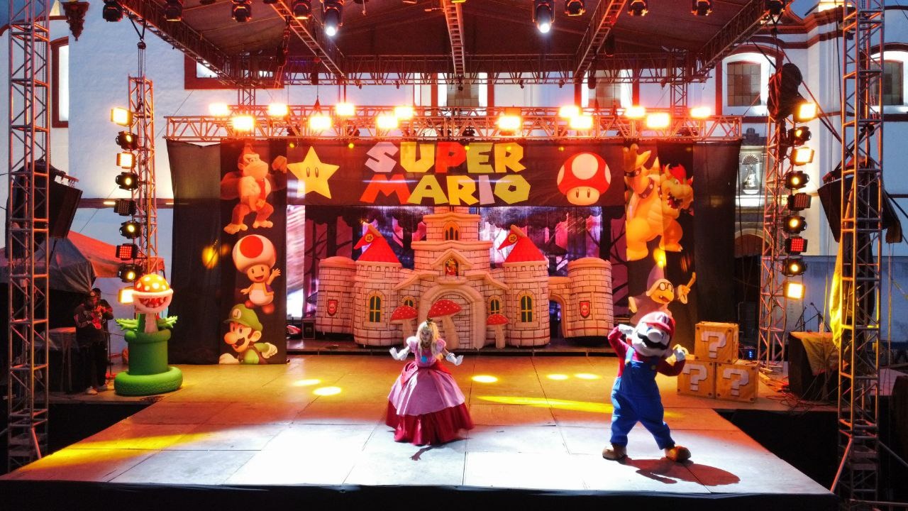 El show de Súper Mario llego a la feria Cholula 2023