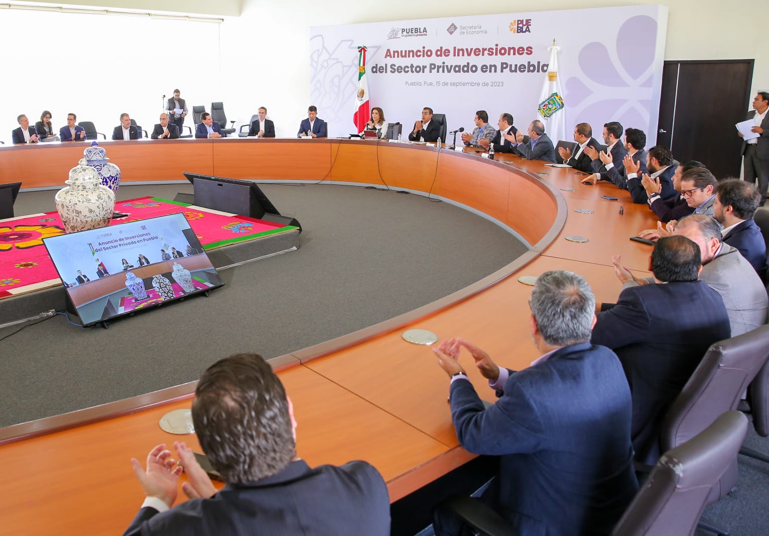 Inversiones en Puebla ascienden a más de 3 mil millones de dólares; tenemos paz social y laboral:Sergio Salomón