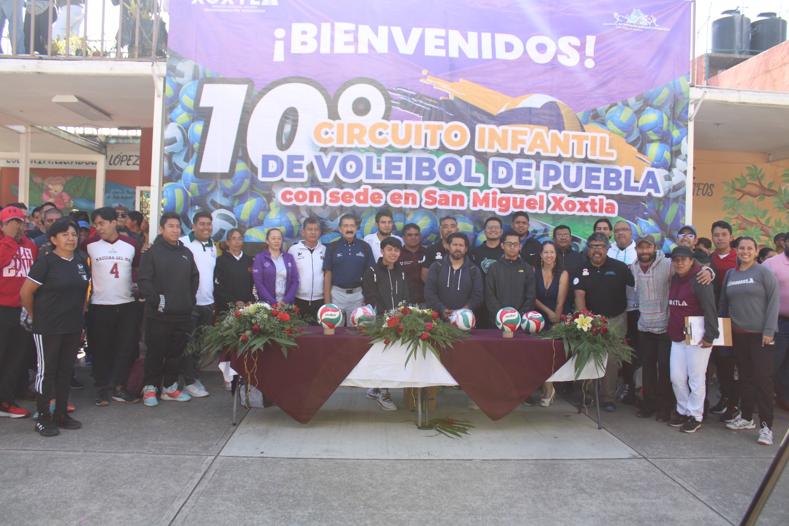 Inicia el  «10MO circuito infantil de voleibol» En San Miguel Xoxtla