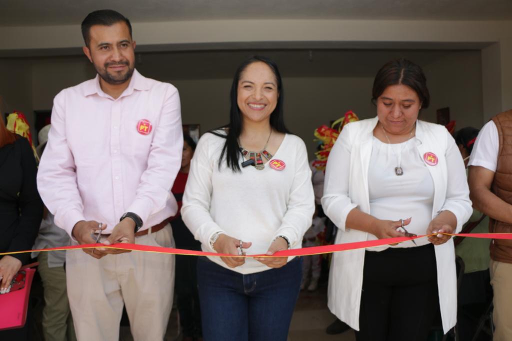 Inaugura Liz Sánchez sede del PT en Tepeaca, hace llamado a la unidad