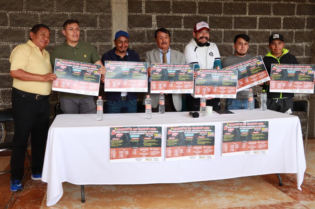 Jorge Morales promueve “Campeón de Campeones” 5ta. Gran Carrera Ciclista Apoyando al Deporte de Huejotzingo.