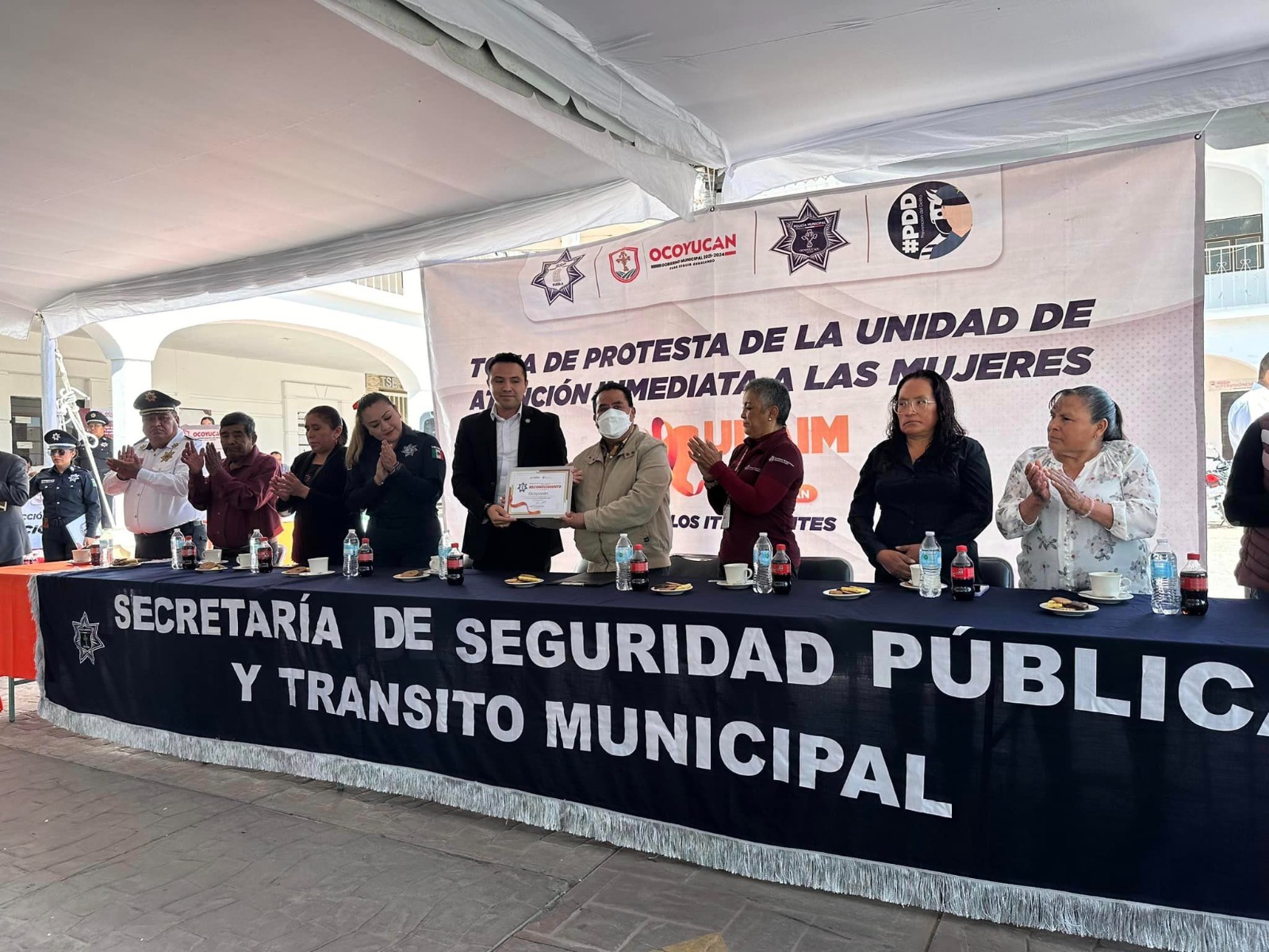 Realiza SSP toma de protesta de la Unidad de Atención Inmediata a las Mujeres de Ocoyucan