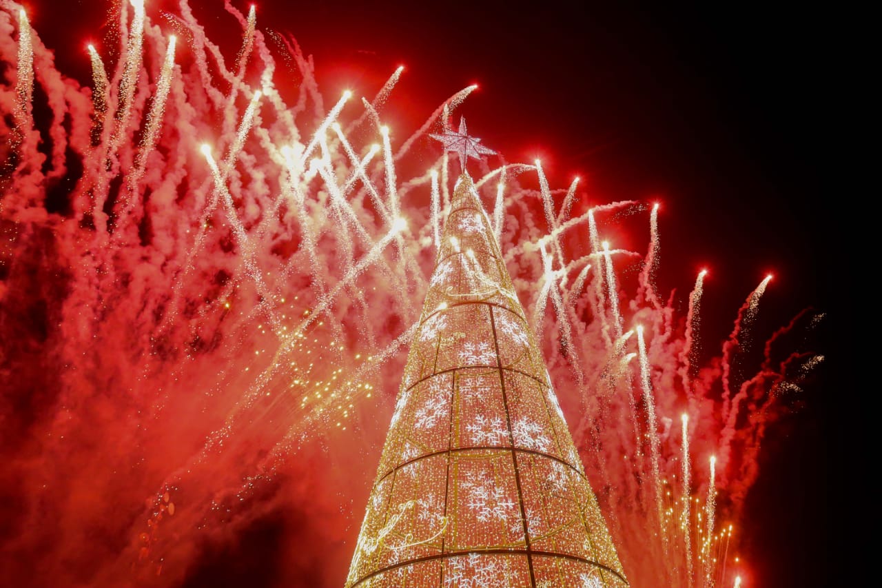 Llega la Navidad a San Pedro Cholula con más de 1.5 millones de luces