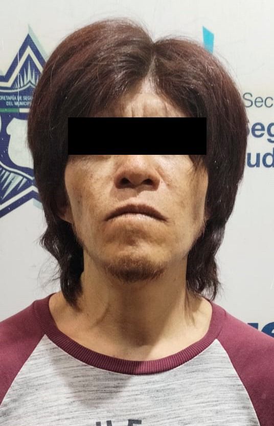 La policía municipal de Puebla detuvo a  “El Pecas” y/o “El canelo”, sujeto con amplio historial delictivo