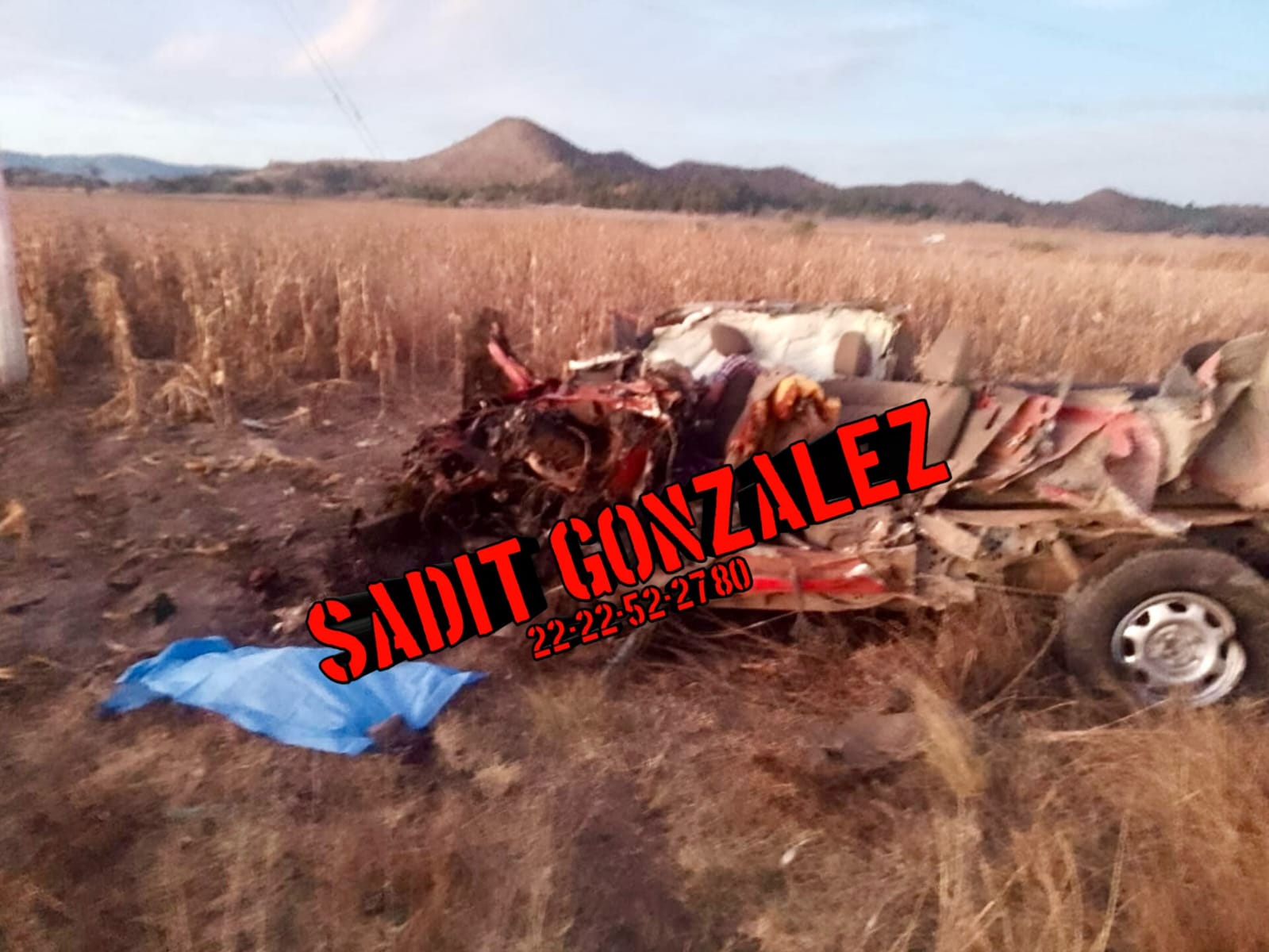 En fatal accidente pierden la vida dos personas en la Carretera El Seco-Azumbilla a la altura de Aljojuca.