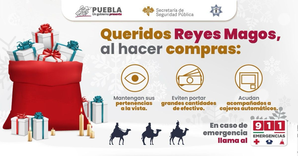 Ante “Día de Reyes Magos”, SSP emite recomendaciones de autocuidado