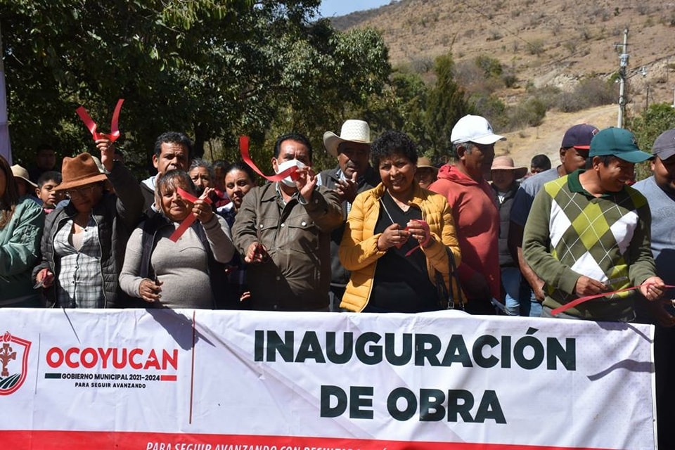 Inaugura obra de drenaje sanitario gobierno de Ocoyucan