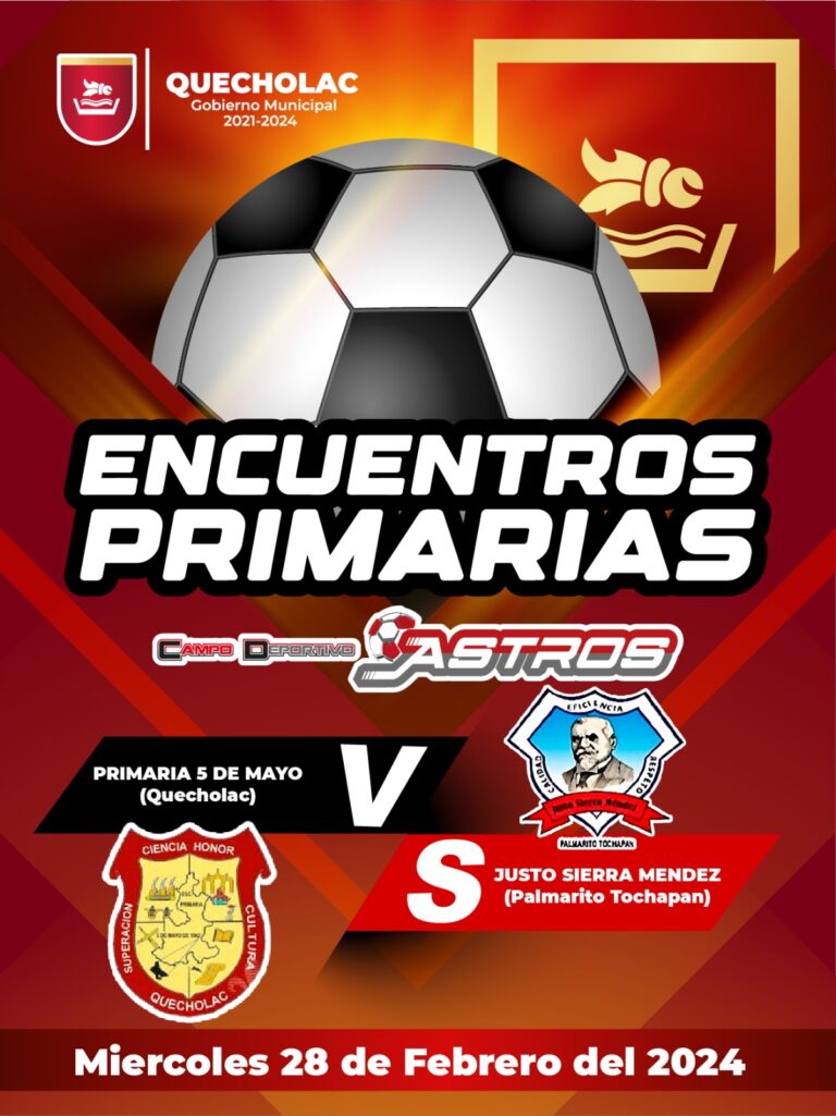 ¡No te puedes perder el gran duelo de fútbol en Quecholac !