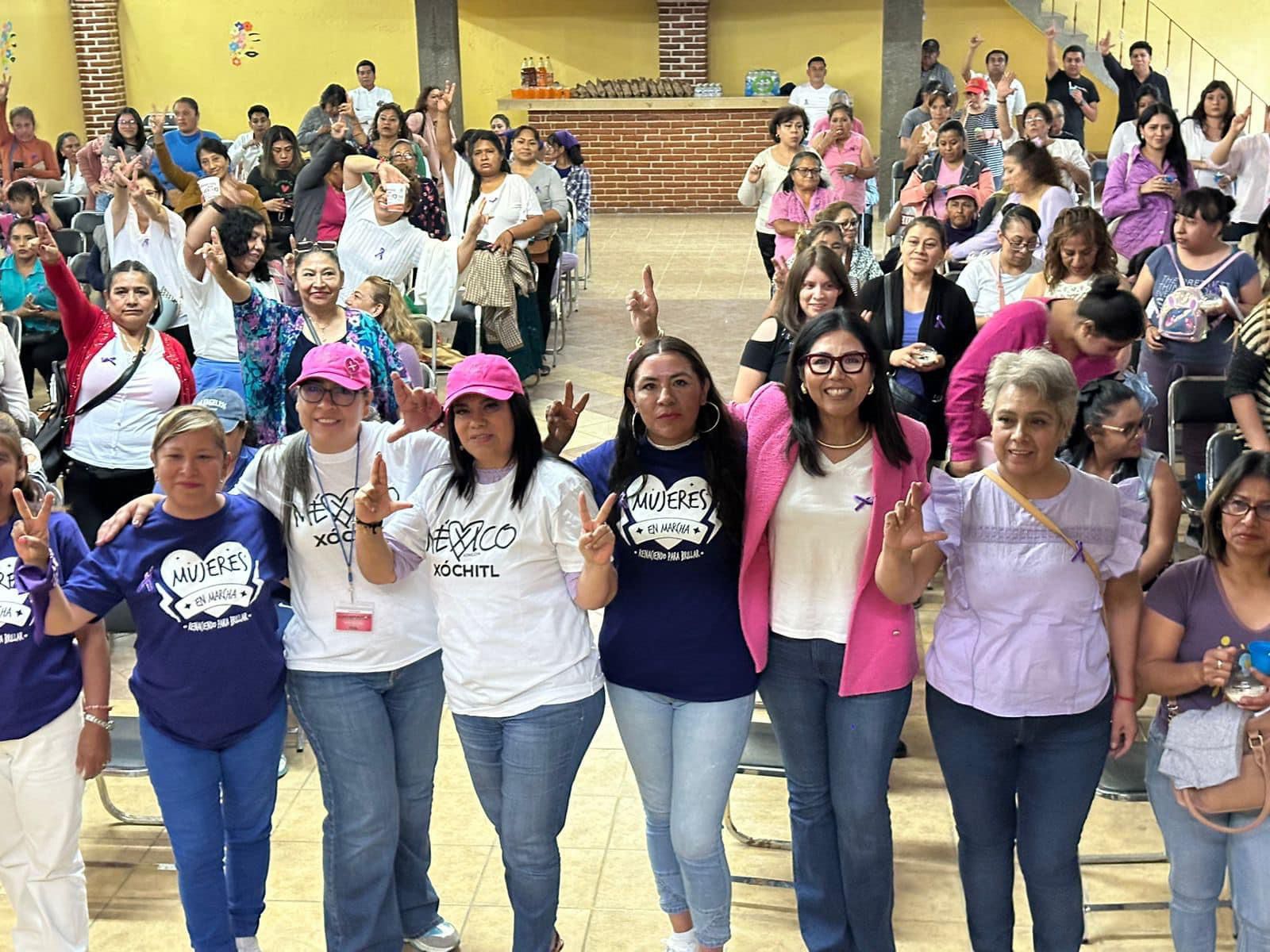 Genoveva Huerta presenta en Amozoc 10 propuestas para que las mujeres vivan sin miedo