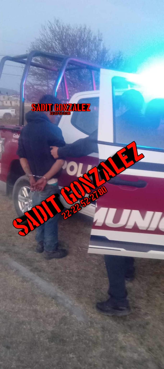 Detienen a presunto ladrón en Ocotitlan , Acajete.