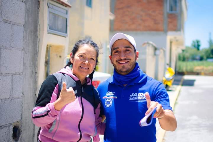 Jairo Cabrera recorre San Martín Texmelucan.