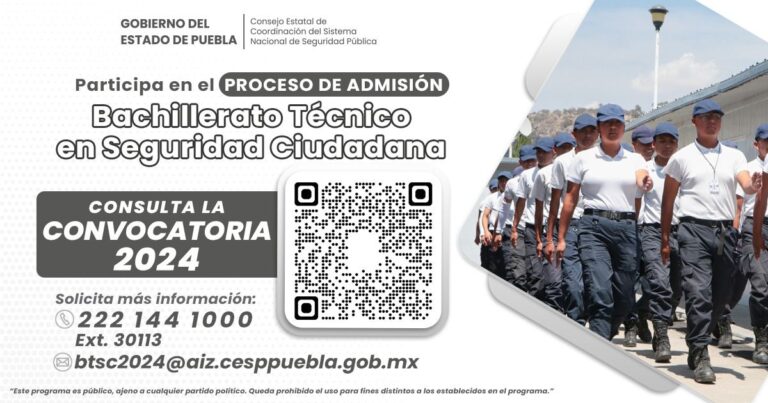 Anuncia Academia Policial “Ignacio Zaragoza” convocatoria para cursar bachillerato en Seguridad Ciudadana