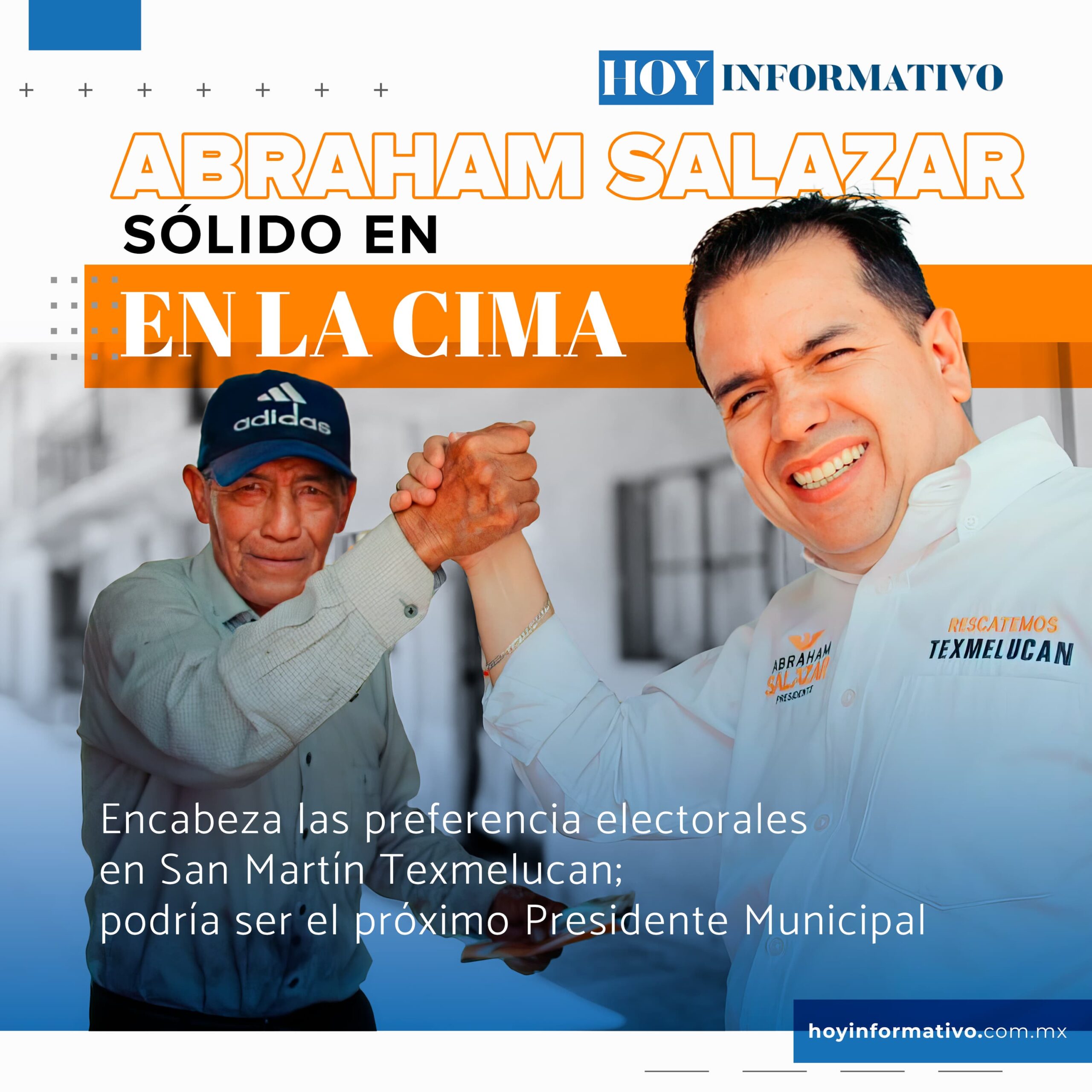 Abraham Salazar sólido en la cima: aventaja por seis puntos en la encuestas