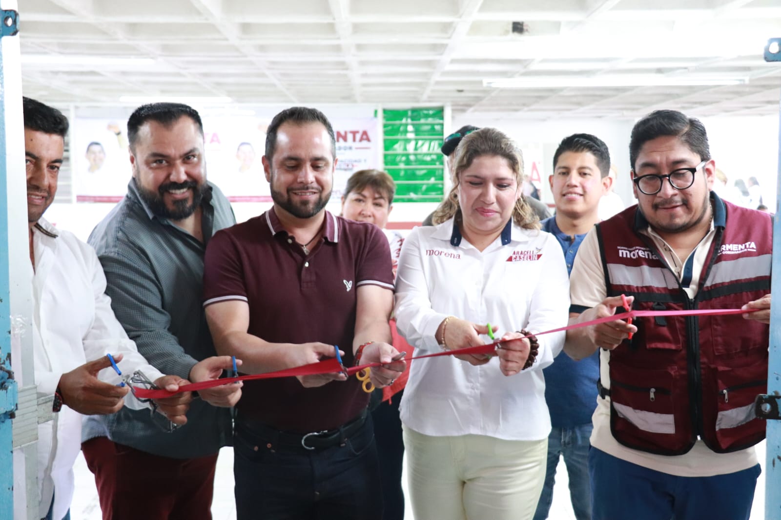 Inauguración de la Casa de Enlace Distrital de Claudia Sheinbaum y Alejandro Armenta en San Martín Texmelucan, Puebla.