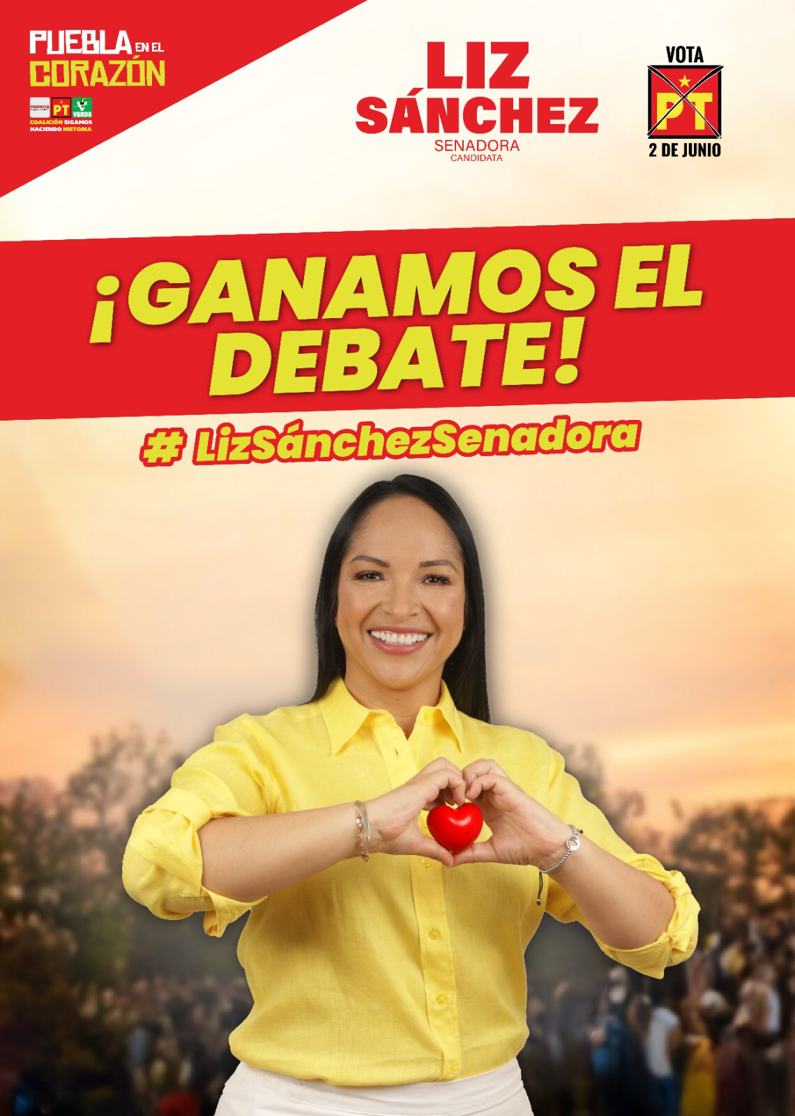 Liz Sánchez, candidata del PT, emerge como triunfadora en debate senatorial según INE