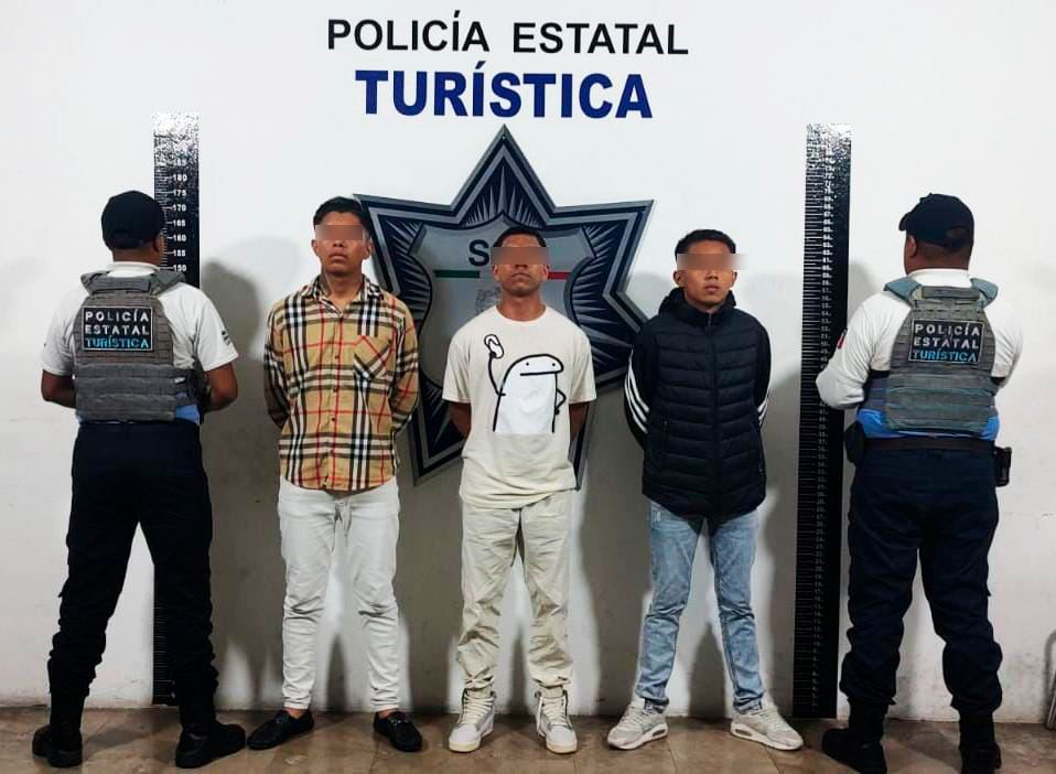 Detiene SSP a cuatro hombres relacionados con robos en el transporte público