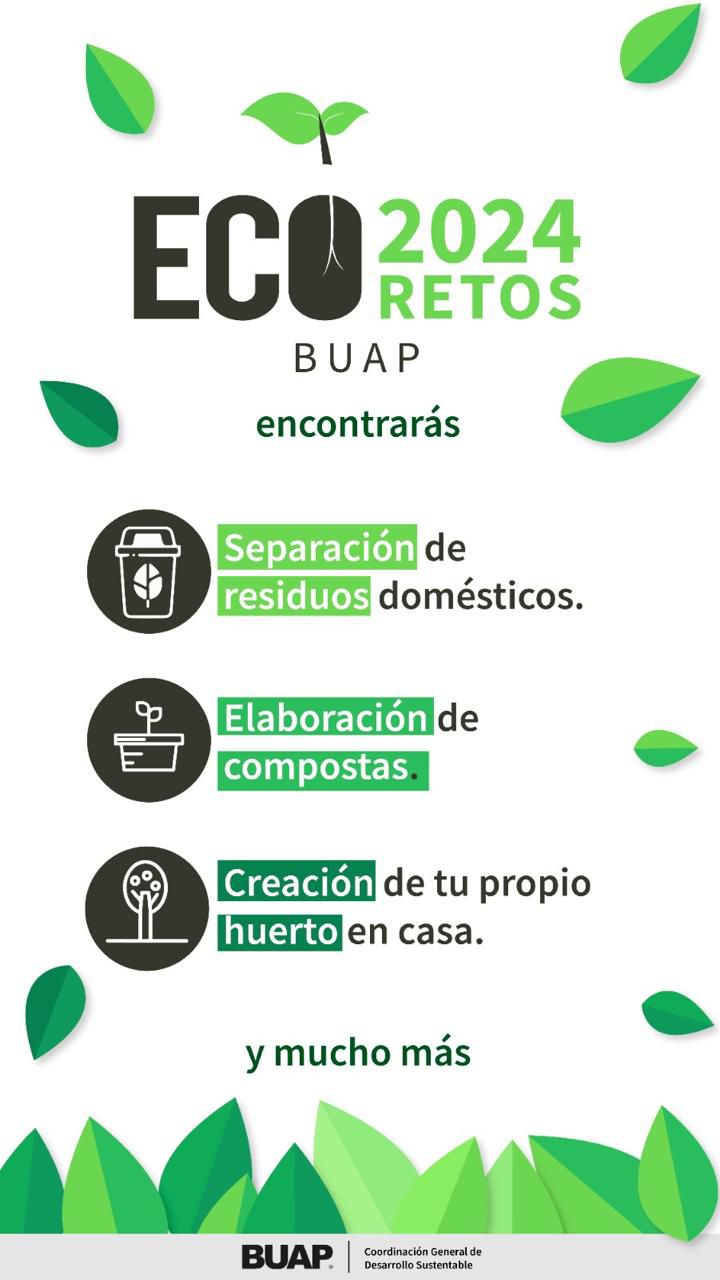 Invita la universidad a sumarse a los 12 Ecoretos BUAP