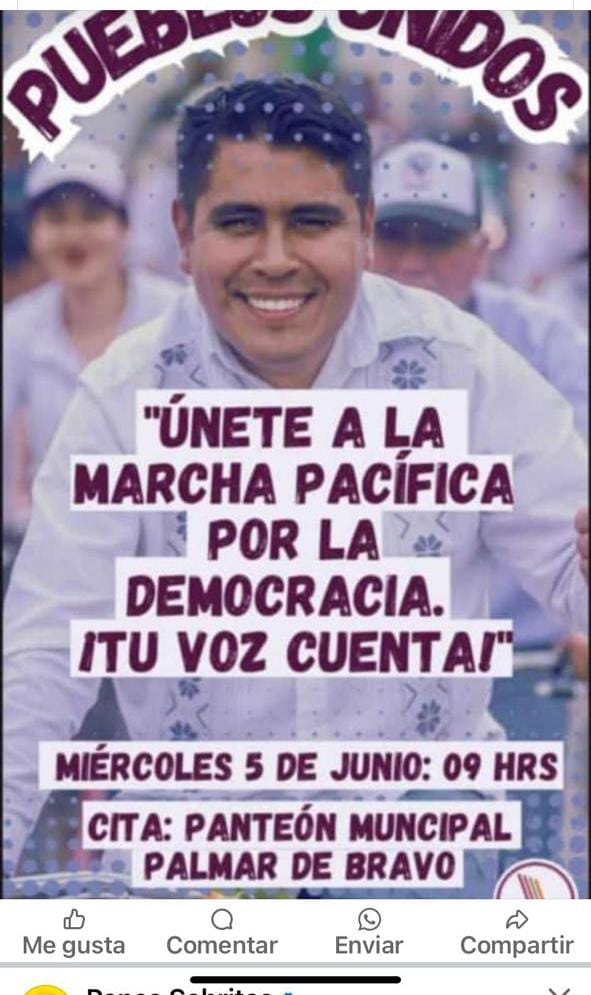 Juan Carlos Varillas candidato independiente llama a la gente a hacer disturbios por haber perdido la elección en Palmar de Bravo.