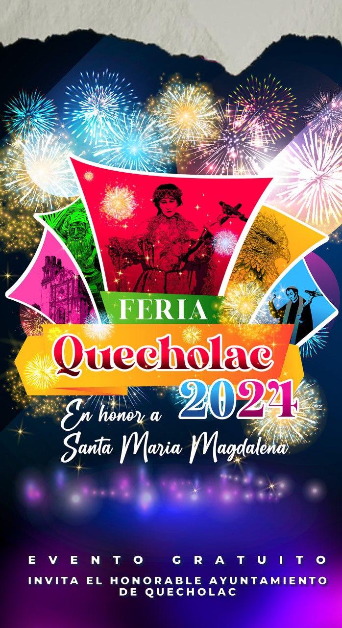 Lista de la cartelera de la feria patronal en Quecholac