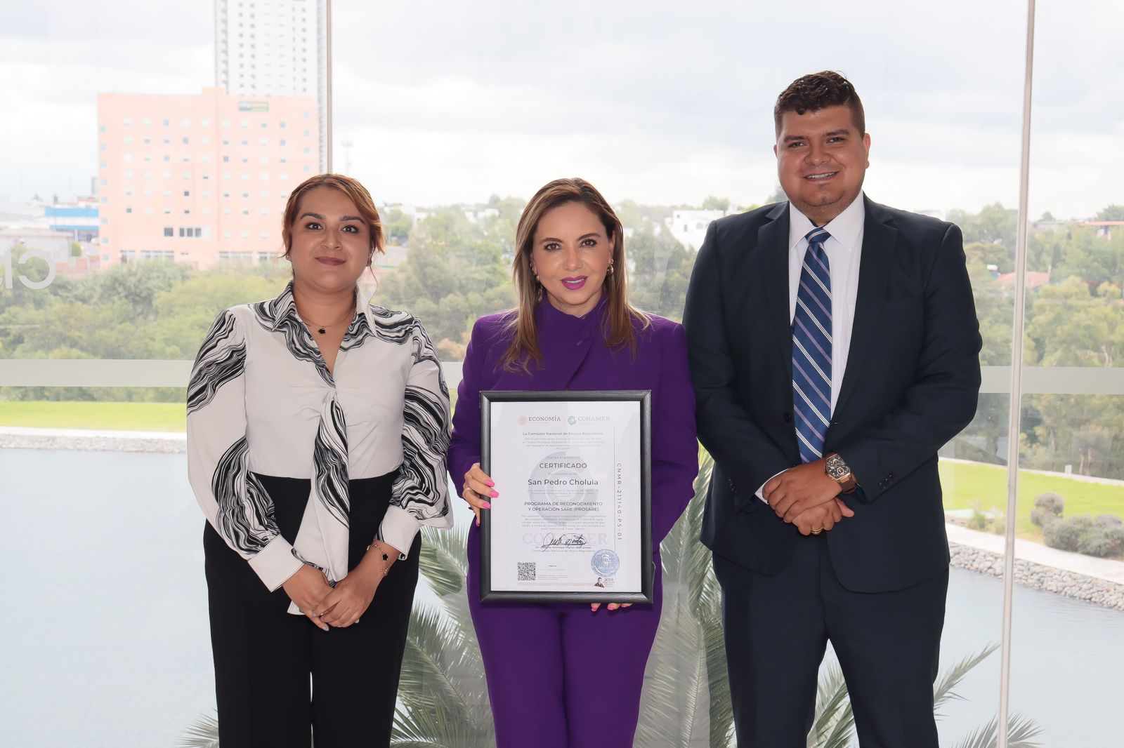 Comisión Nacional de mejora regulatoria del estado de Puebla reconocen ventanilla digital de San Pedro Cholula