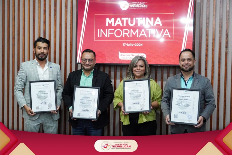 Texmelucan  recibe certificaciones y reconocimiento nacional en mejora regulatoria