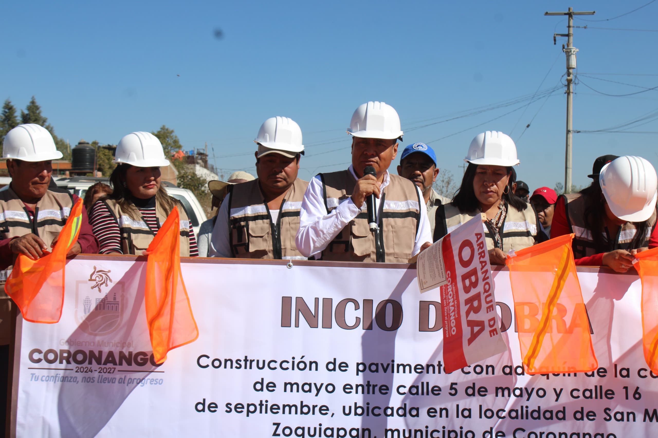 Comenzó Armando Aguirre obras en juntas auxiliares de Coronango