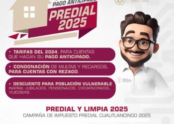 Ayuntamiento de Cuautlancingo presenta descuentos en pago anticipado de predial y limpia 2025