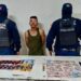 Detienen a presunto ladrón en Cuautlancingo con armas y dinero robado