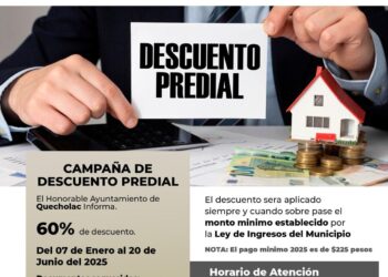 El Ayuntamiento de Quecholac lanza campaña de Descuento Predial 2025
