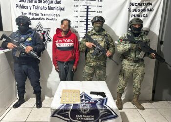 SSP de Texmelucan, logra la detención de un masculino por delitos contra la salud