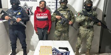 SSP de Texmelucan, logra la detención de un masculino por delitos contra la salud