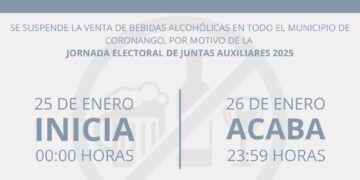 Aplicará Coronango Ley Seca para elección de presidentes auxiliares