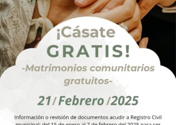 Se realizarán matrimonios comunitarios gratuitos en Texmelucan