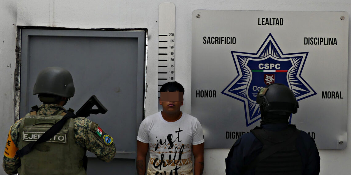 Detiene Policía Municipal de Coronango a sujeto con arma de fuego