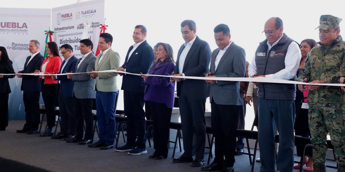 En Coronango, autoridades inauguran el Distribuidor Vial Puebla-Tlaxcala