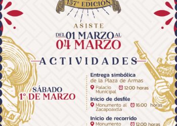 El Presidente Municipal de Huejotzingo, Roberto Solís, presentó la cartelera 157 del tradicional Carnaval de Huejotzingo