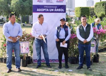 Promueve Lupita Cuautle el cuidado del medio ambiente con adopción de árboles.