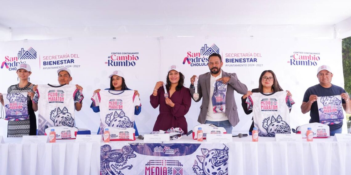 Invita Lupita Cuautle al Medio Maratón San Andrés Cholula 2025 con la Presentación de la Medalla y Kit
