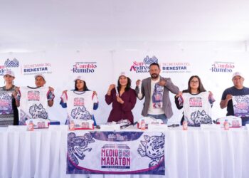 Invita Lupita Cuautle al Medio Maratón San Andrés Cholula 2025 con la Presentación de la Medalla y Kit