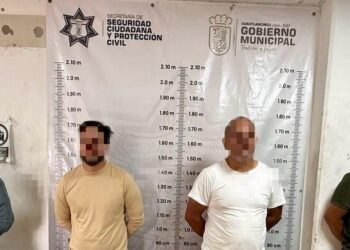 Policía de Cuautlancingo asegura a cuatro personas por portación de arma de fuego y delitos contra la salud