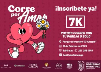 Gobierno de Cuautlancingo invita a la ciudadanía al evento deportivo “Corriendo por amor”