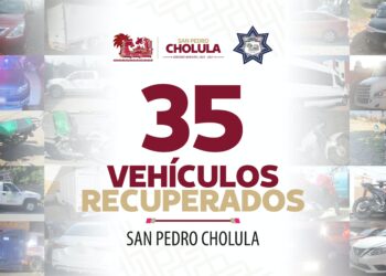 Policía de San Pedro Cholula recupera vehículo robado; suman 35 en la administración de Tonantzin Fernández