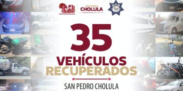 Policía de San Pedro Cholula recupera vehículo robado; suman 35 en la administración de Tonantzin Fernández
