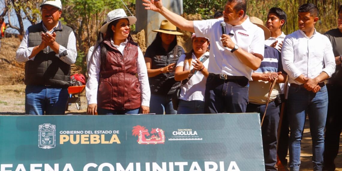 Gobierno de Cholula se suma a las Faenas Comunitarias de Alejandro Armenta